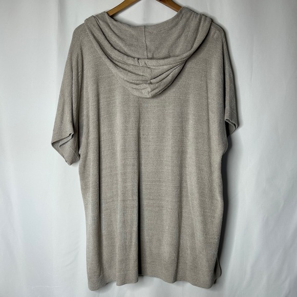 Barefoot Dreams Cardigan Sz XXS XS Cozy Chic Ultra Lite Short Sleeve Zip Hoodie - Picture 6 of 7